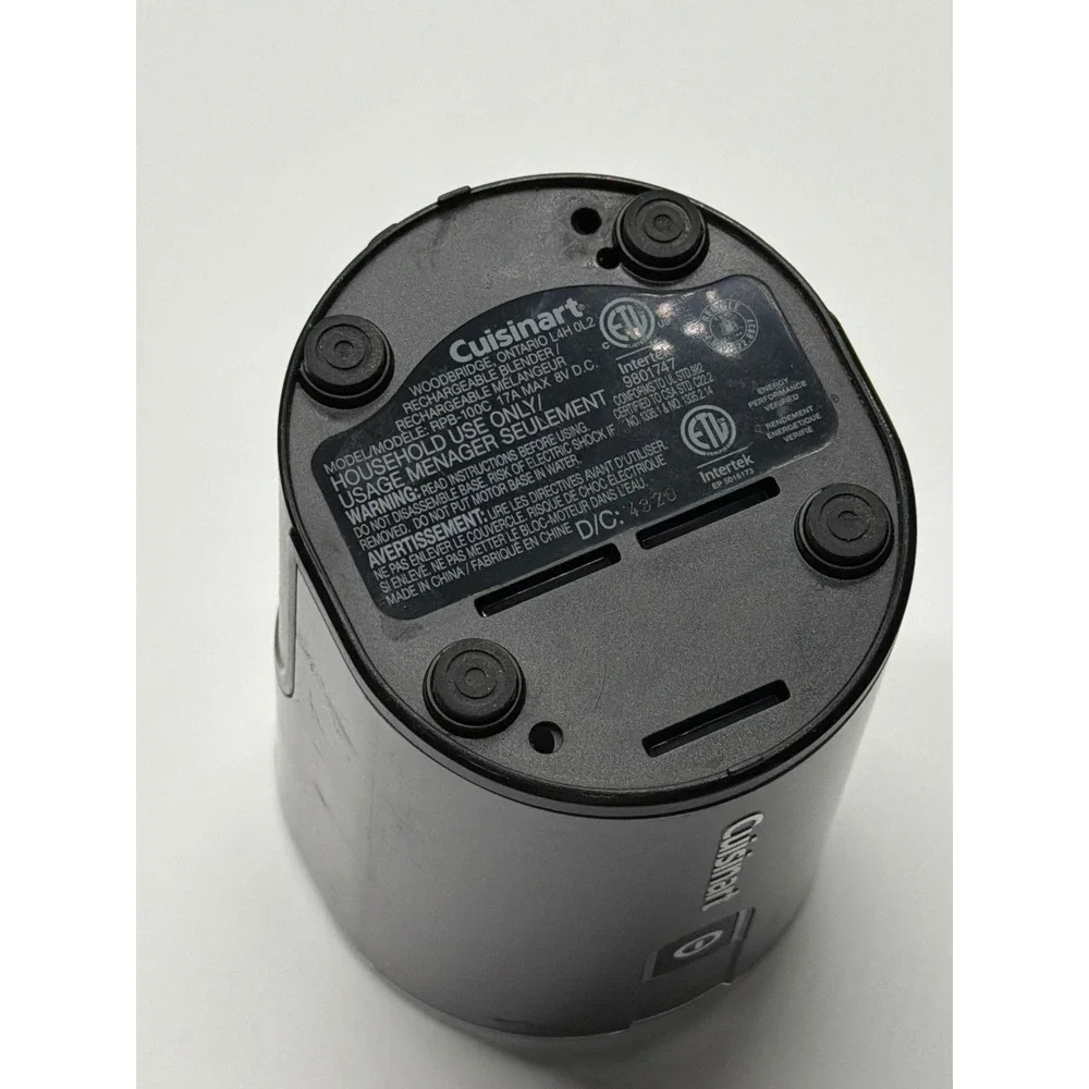 Cuisinart Rechargeable Mini Food Processor Chopper Grinder‎ Grey RPB-100C